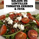 Salade de Lentilles Tomates Cerises & Feta pinterest