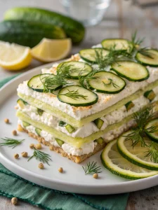 Tiramisu Salé aux Courgettes Feta Citron Vert & Aneth