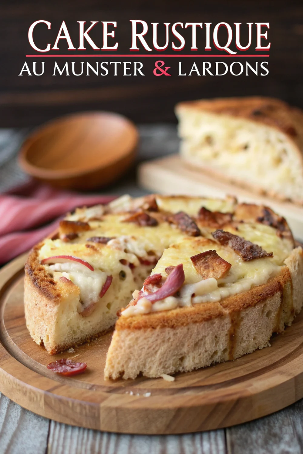 Cake rustique au Munster & lardons