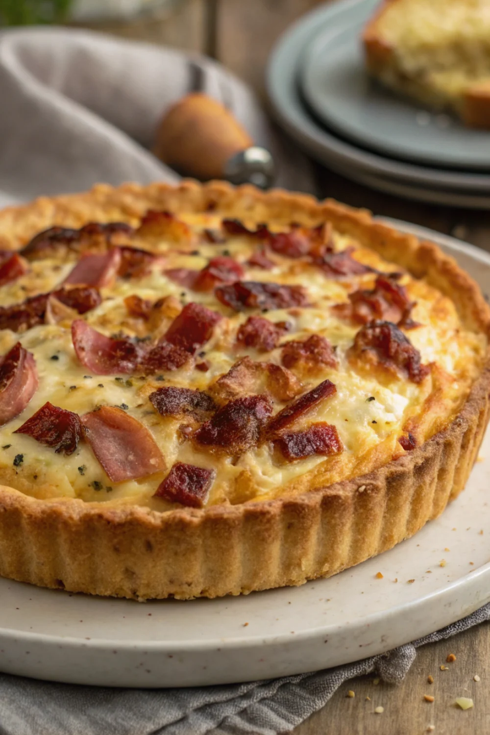 Cake salé lardons et fromage