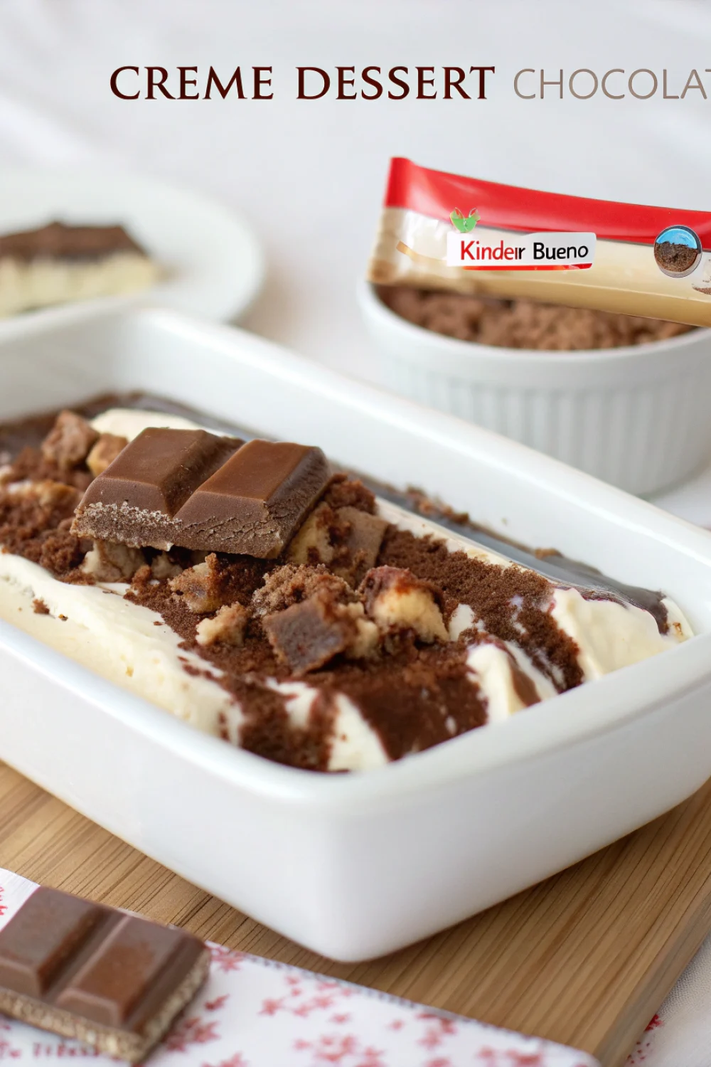 Crème Dessert Chocolat au Kinder Bueno White