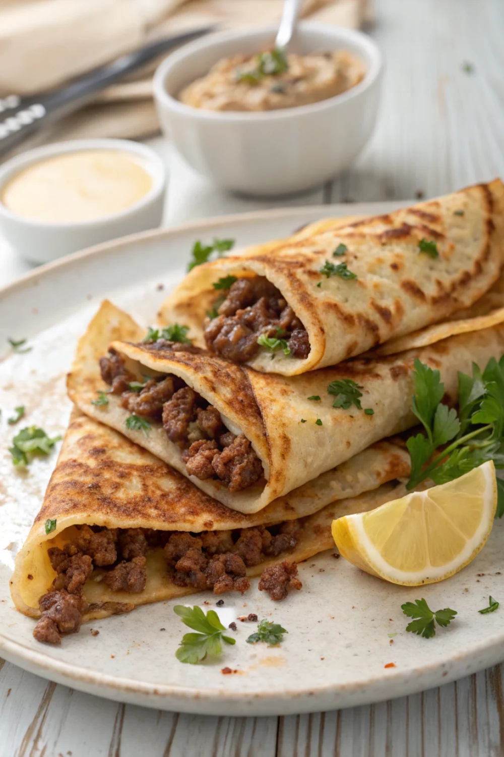 Crêpes Salées à la Viande Hachée