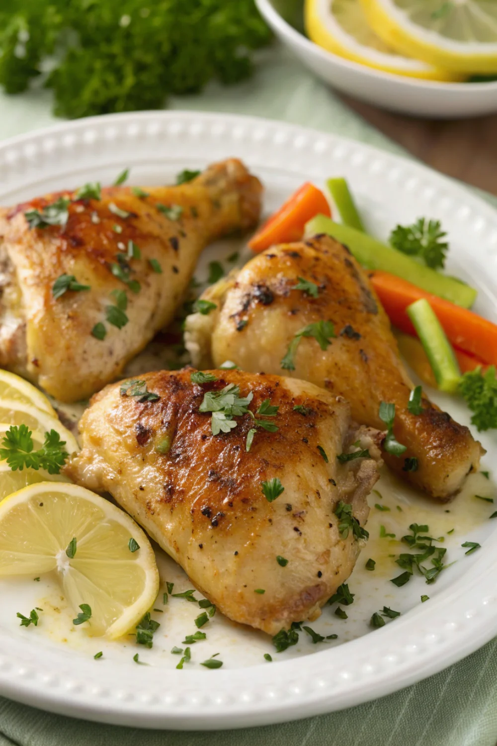 Cuisses de poulet citronnées aux herbes de Provence