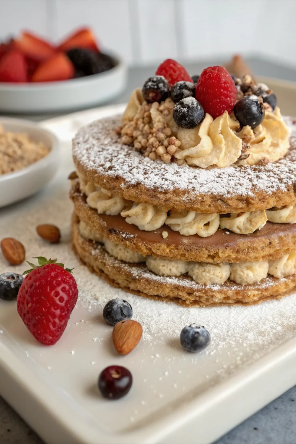 Dacquoise pralinée croustillante