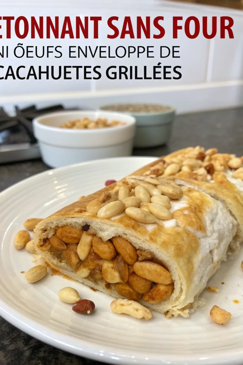 Dessert Étonnant Sans Four ni Oeufs, Enveloppé de Cacahuètes Grillées
