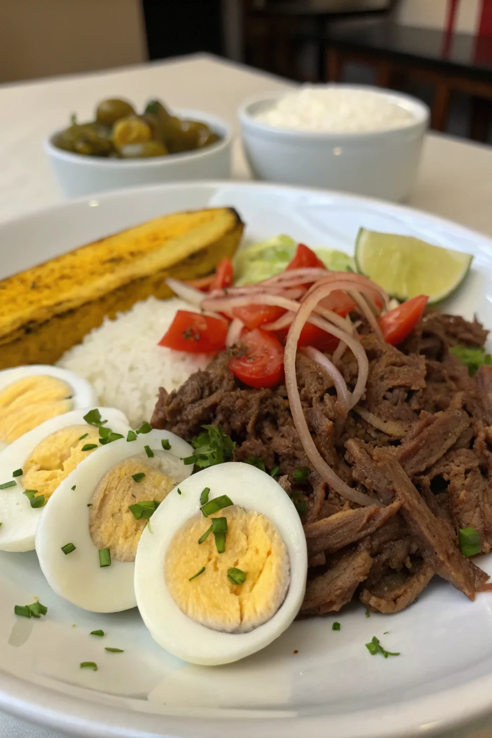 Effiloché de Boeuf à la Cubaine