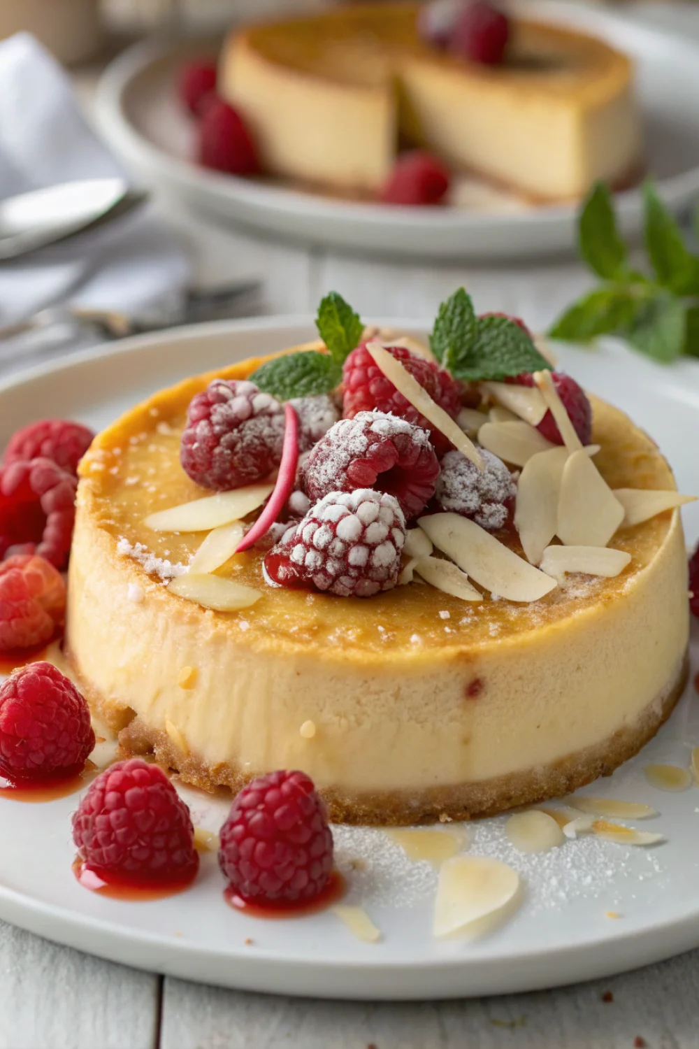 Flan Pâtissier à la Noix de Coco et aux Framboises