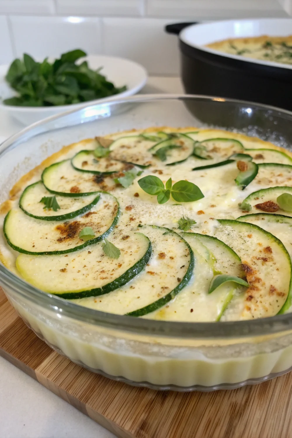 Flan léger courgettes & fromage blanc