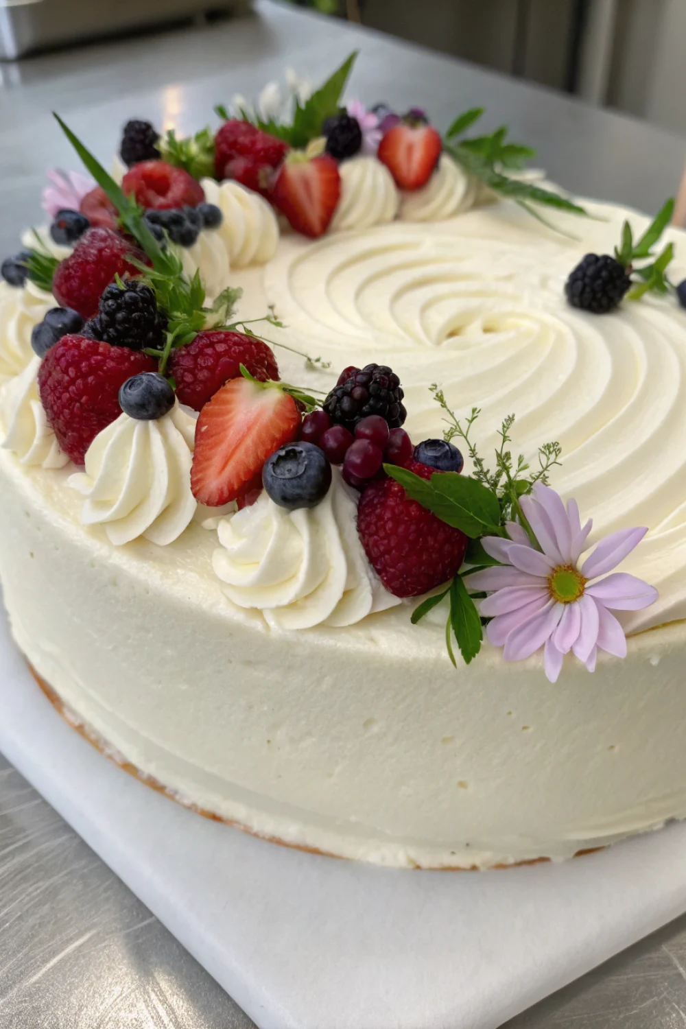 Gâteau blanc à la crème à l’érable