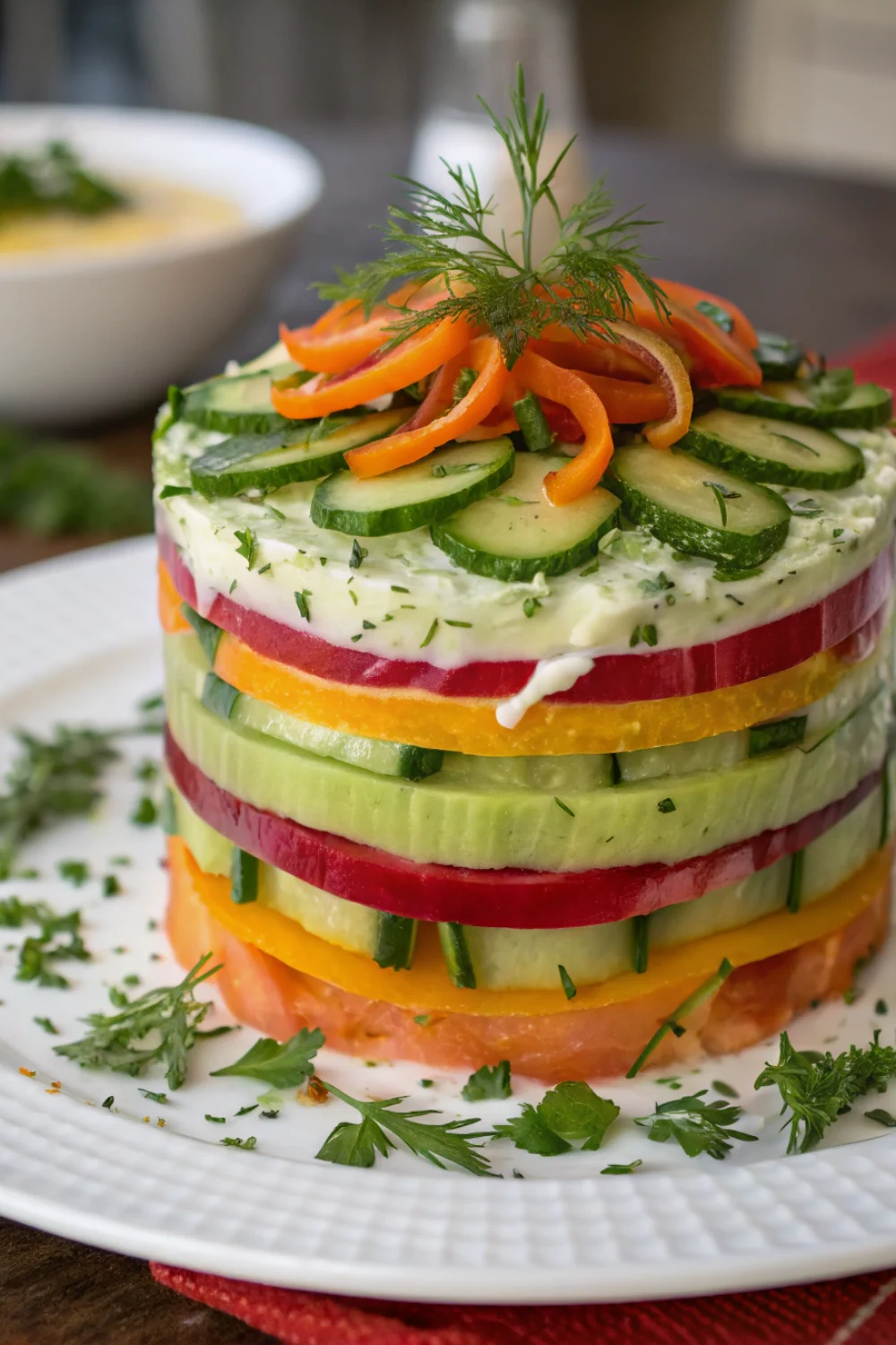 Gâteau de crudités ultra frais