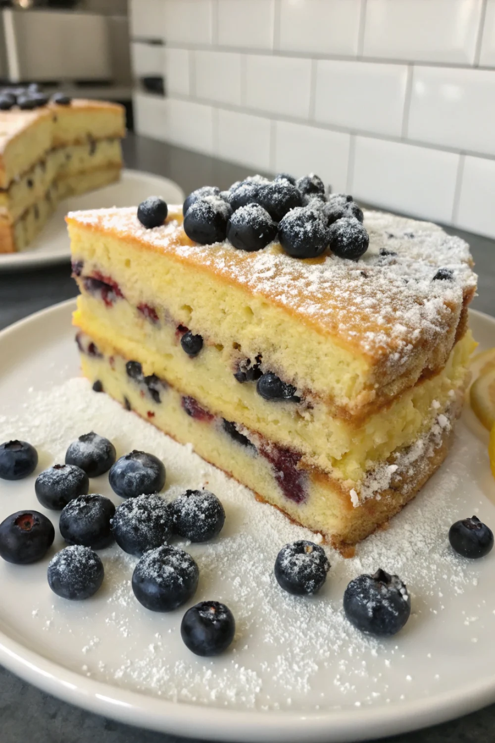 Gâteau Citron Myrtilles