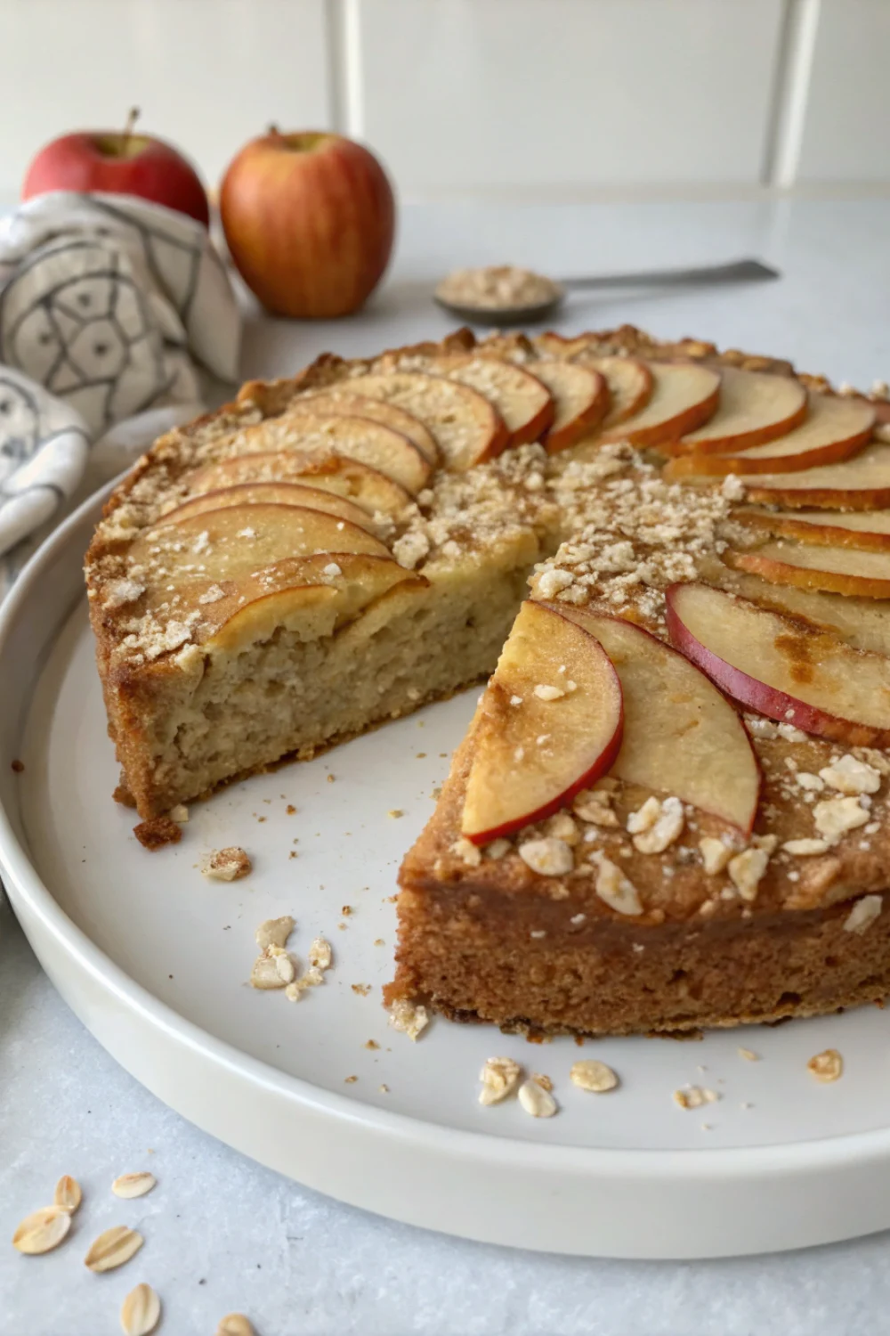 Gâteau aux flocons d'avoine et pommes