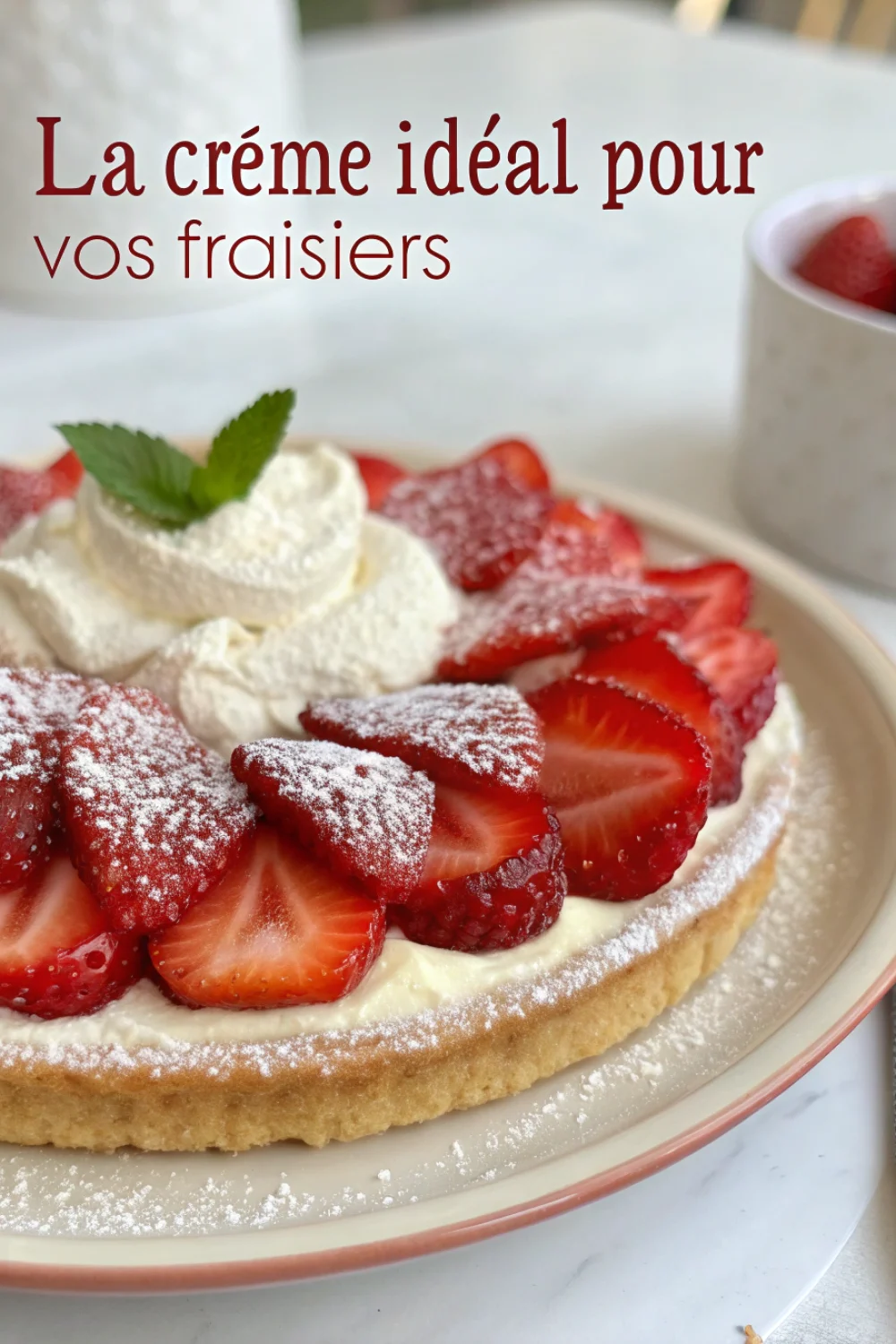 La crème idéale pour vos fraisiers