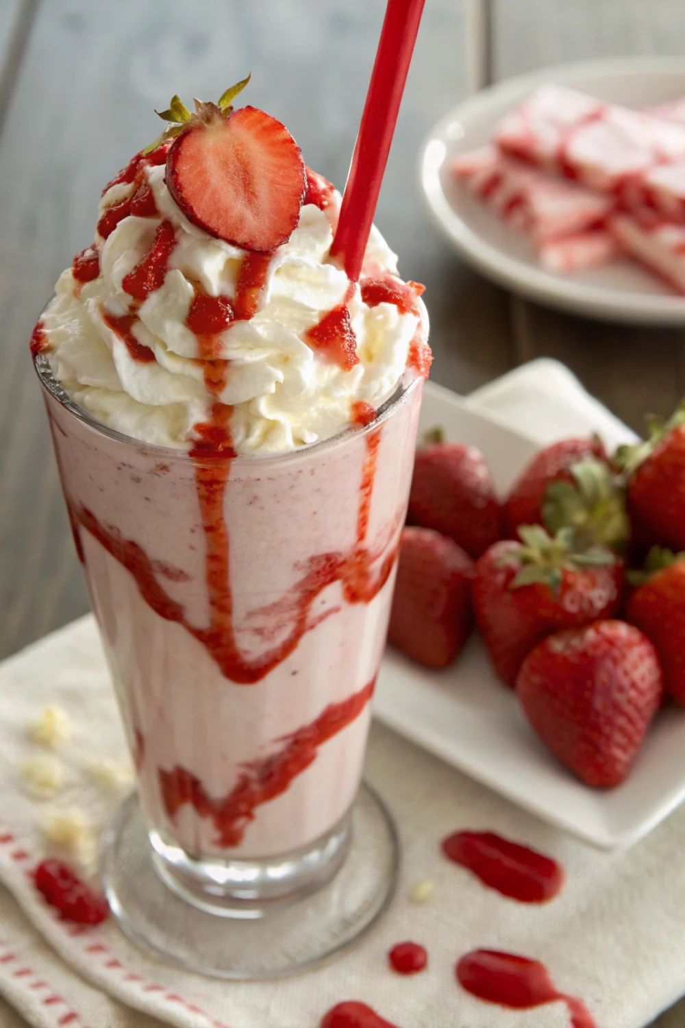 Milkshake à la Fraise Maison