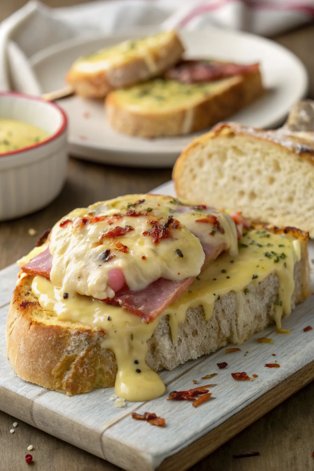 Moelleux moutarde jambon fromage