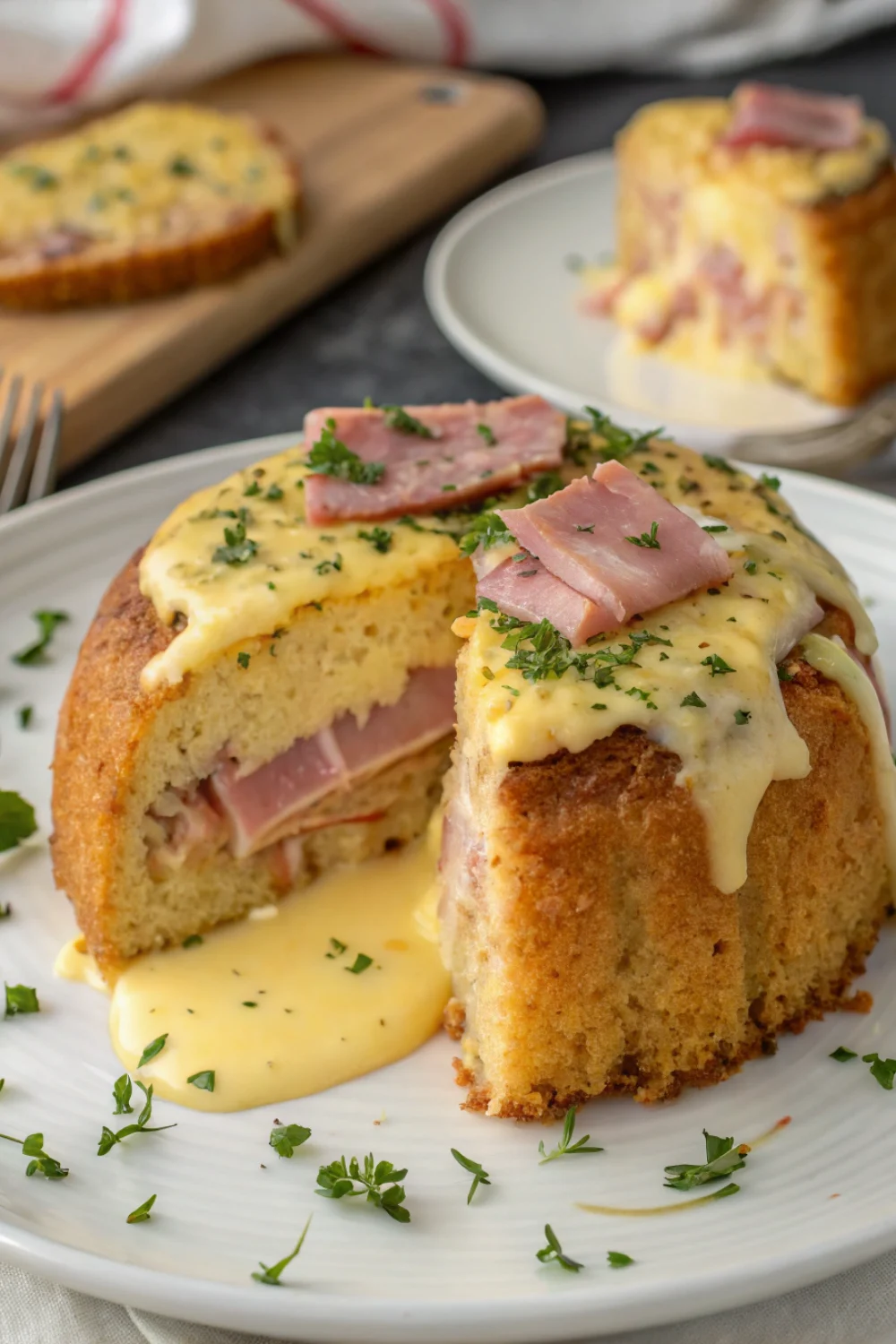 Moelleux à la Moutarde Jambon et Fromage