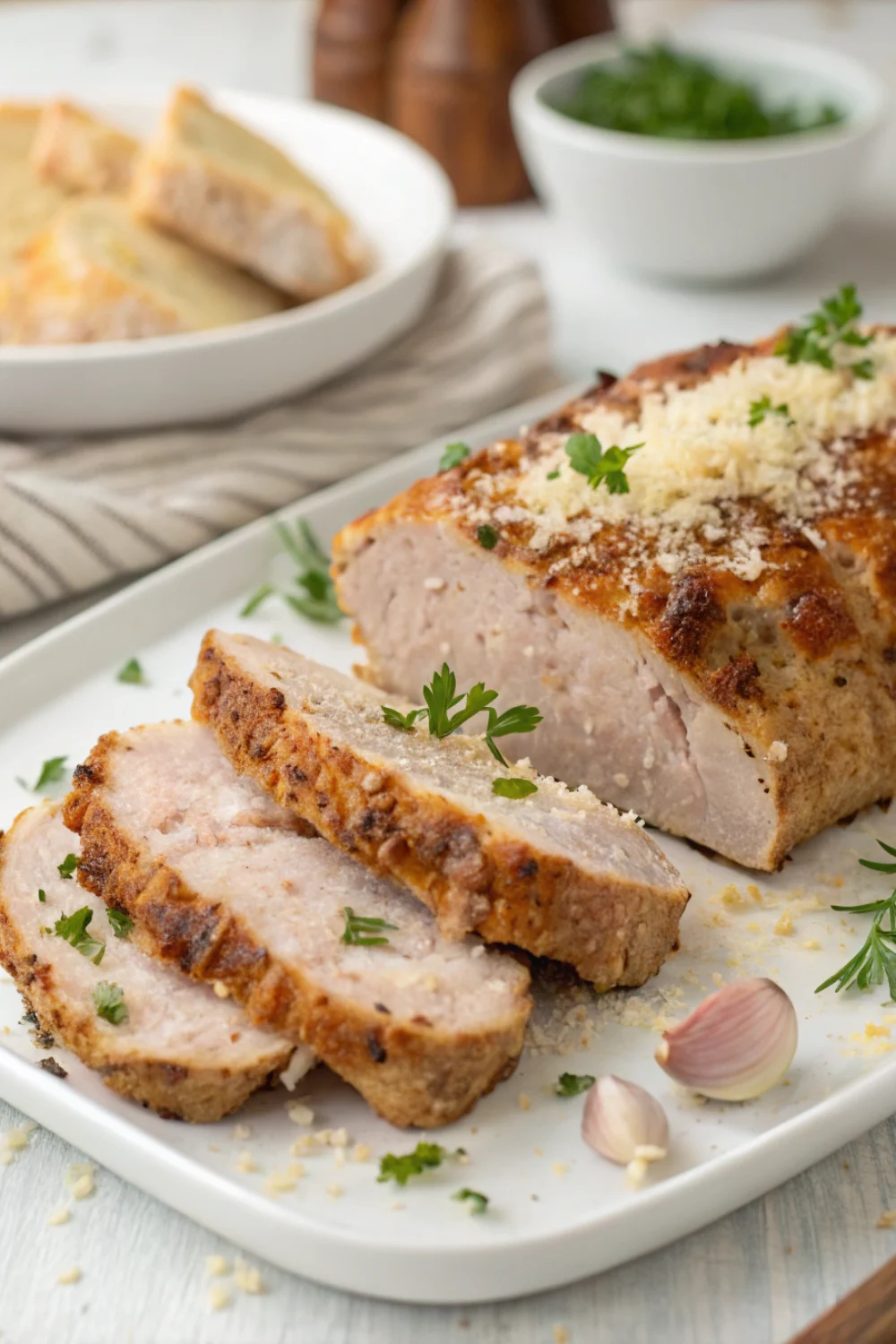 Pain de Viande au Poulet, à l'Ail et au Parmesan