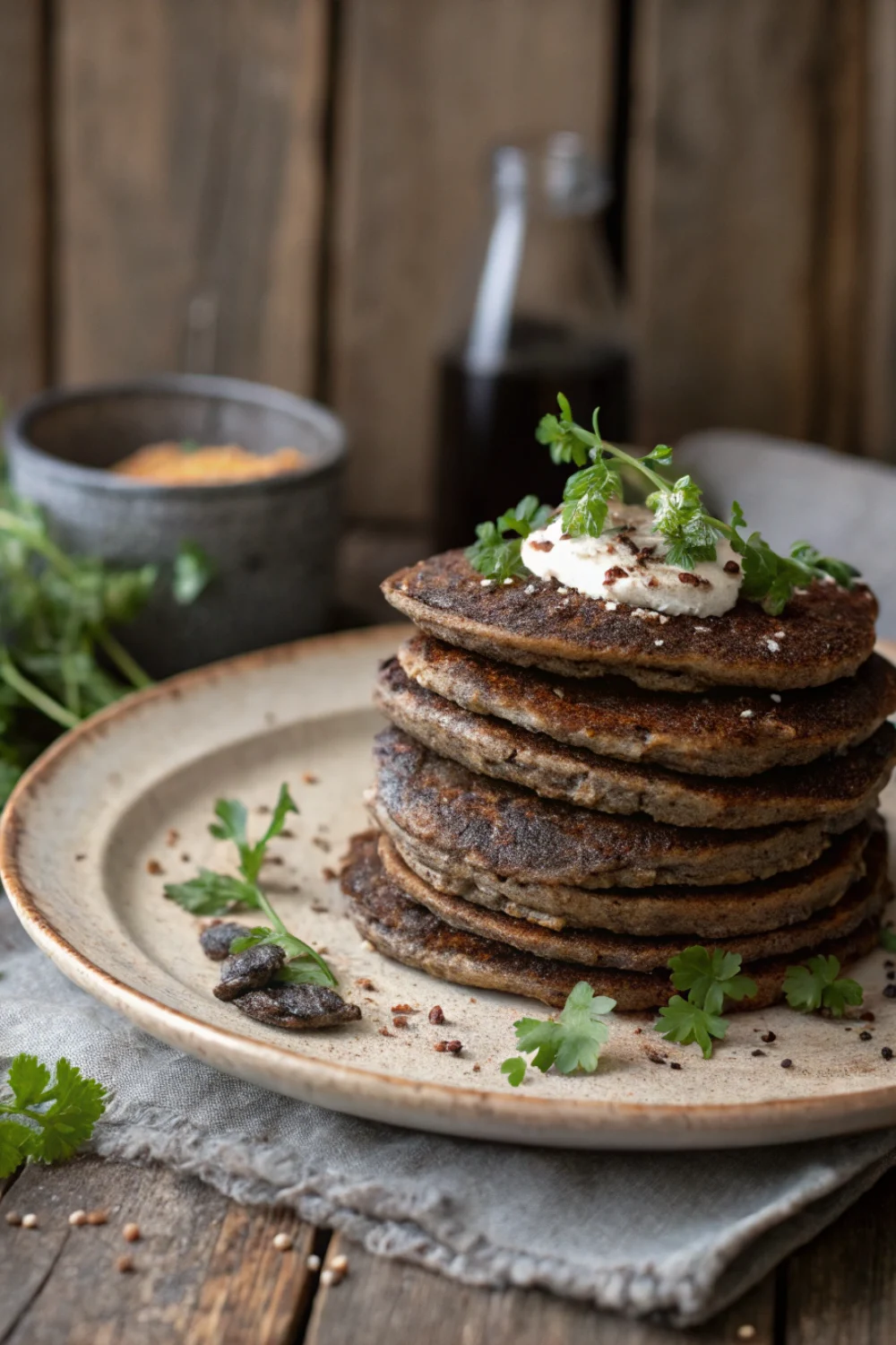 Pancakes Salés à la Farine de Sarrasin