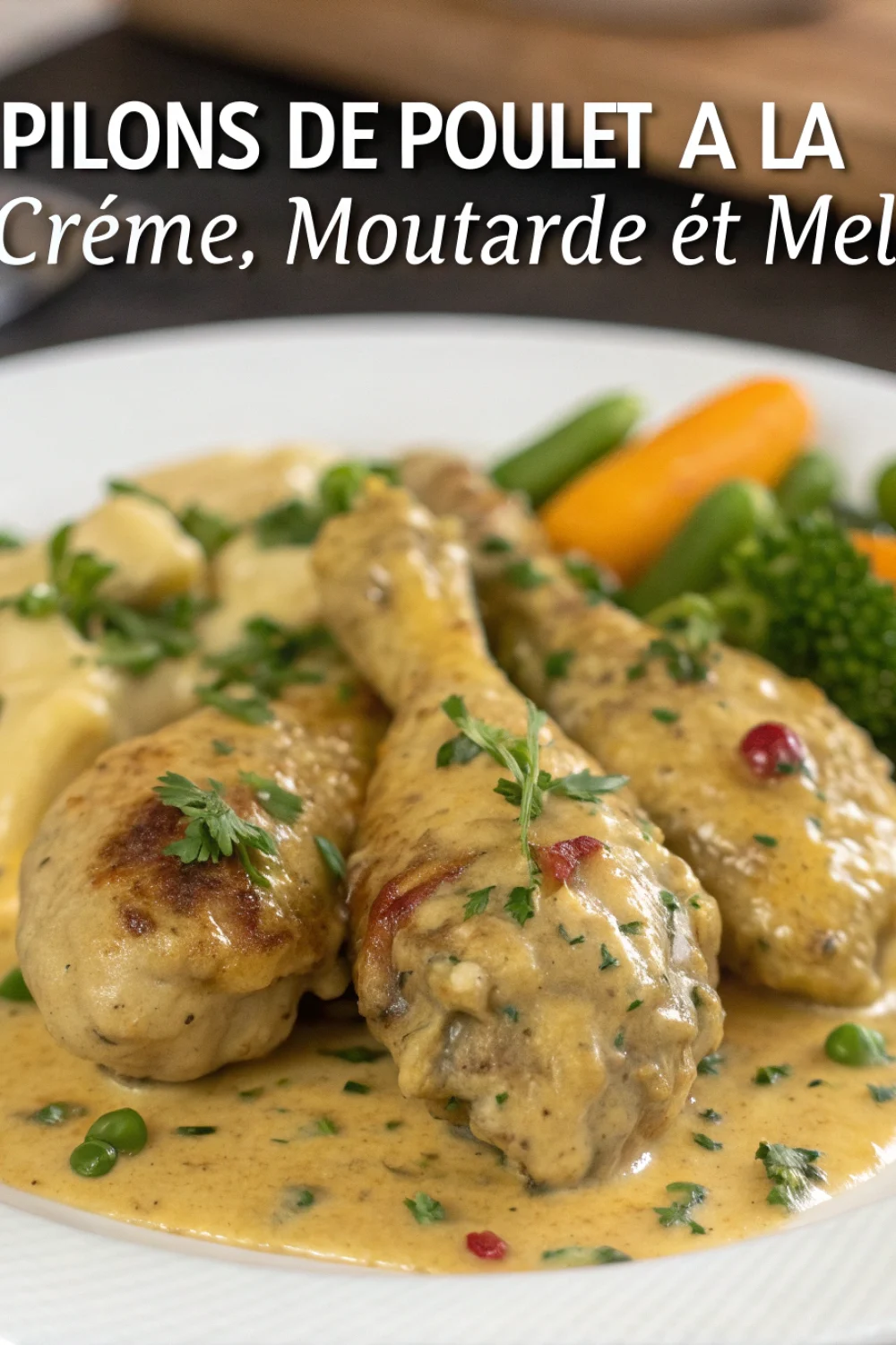 Pilons de Poulet à la Crème, Moutarde et Miel