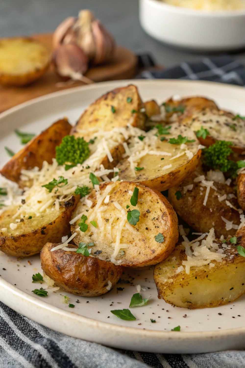 Pommes de terre ail parmesan