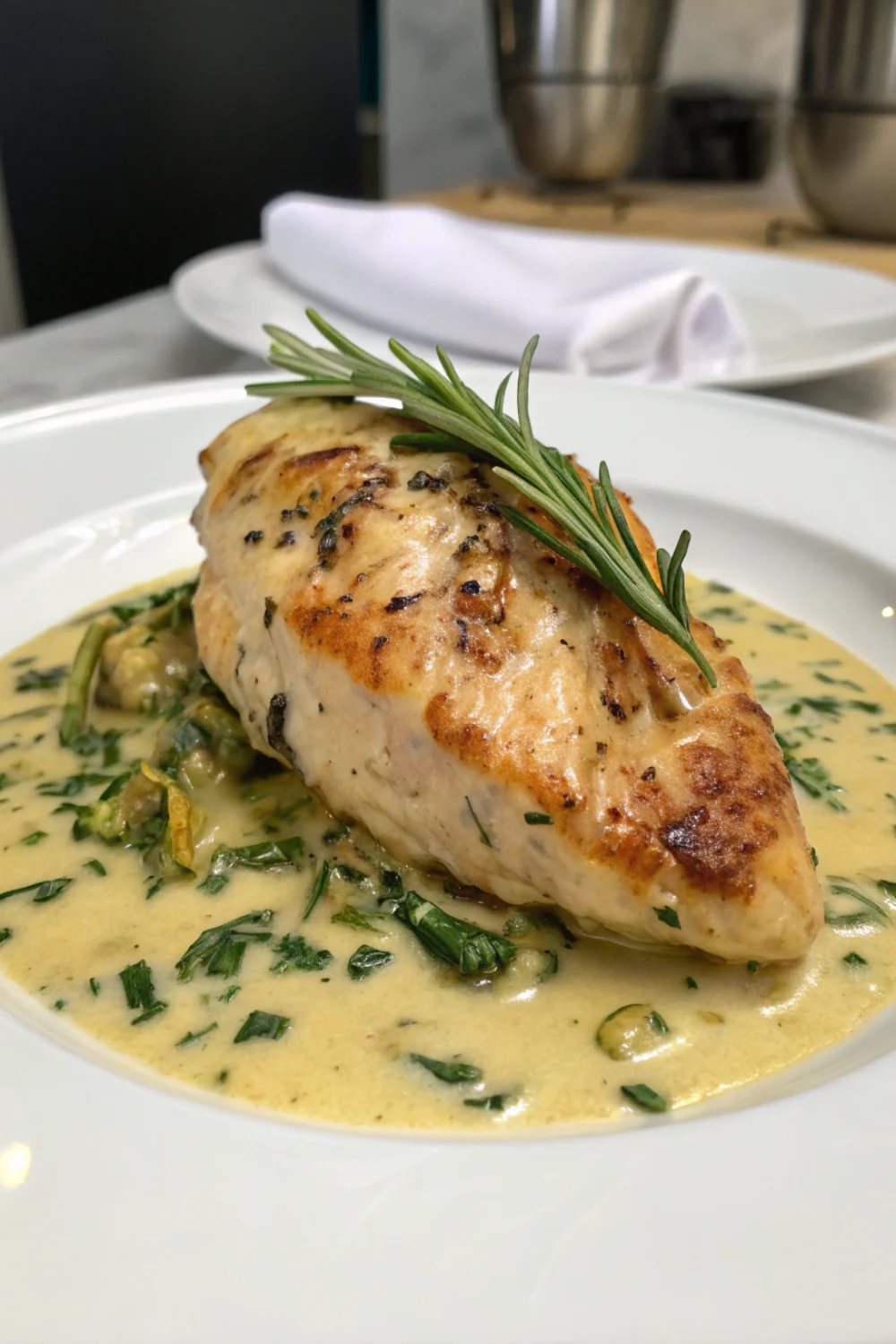 Poulet Crémeux à l'Estragon