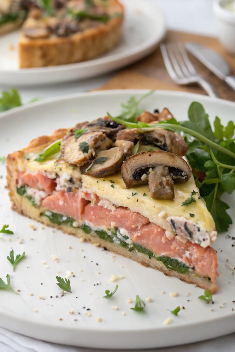 Quiche Sans Pâte au Thon & Champignons