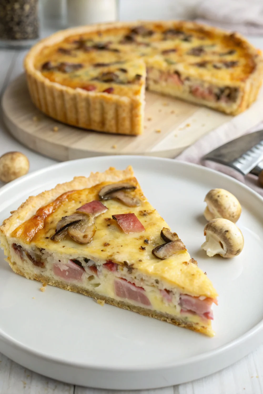 Quiche Savoureuse Jambon & Champignons