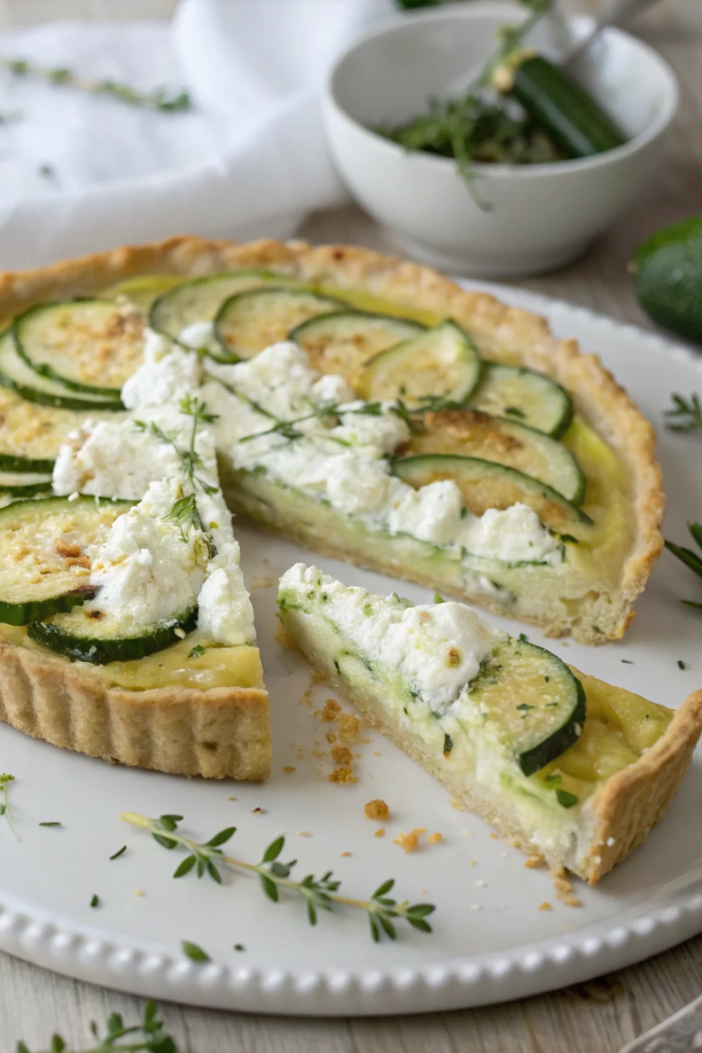 Quiche légère courgettes chèvre