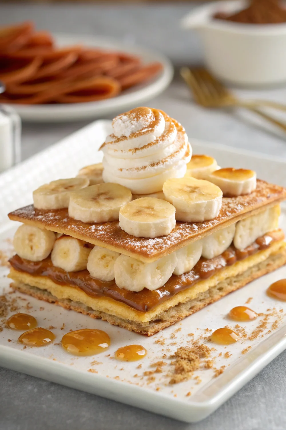 Tarte Banoffee Revisité en Mille Feuille d'Arlette Caramélisée