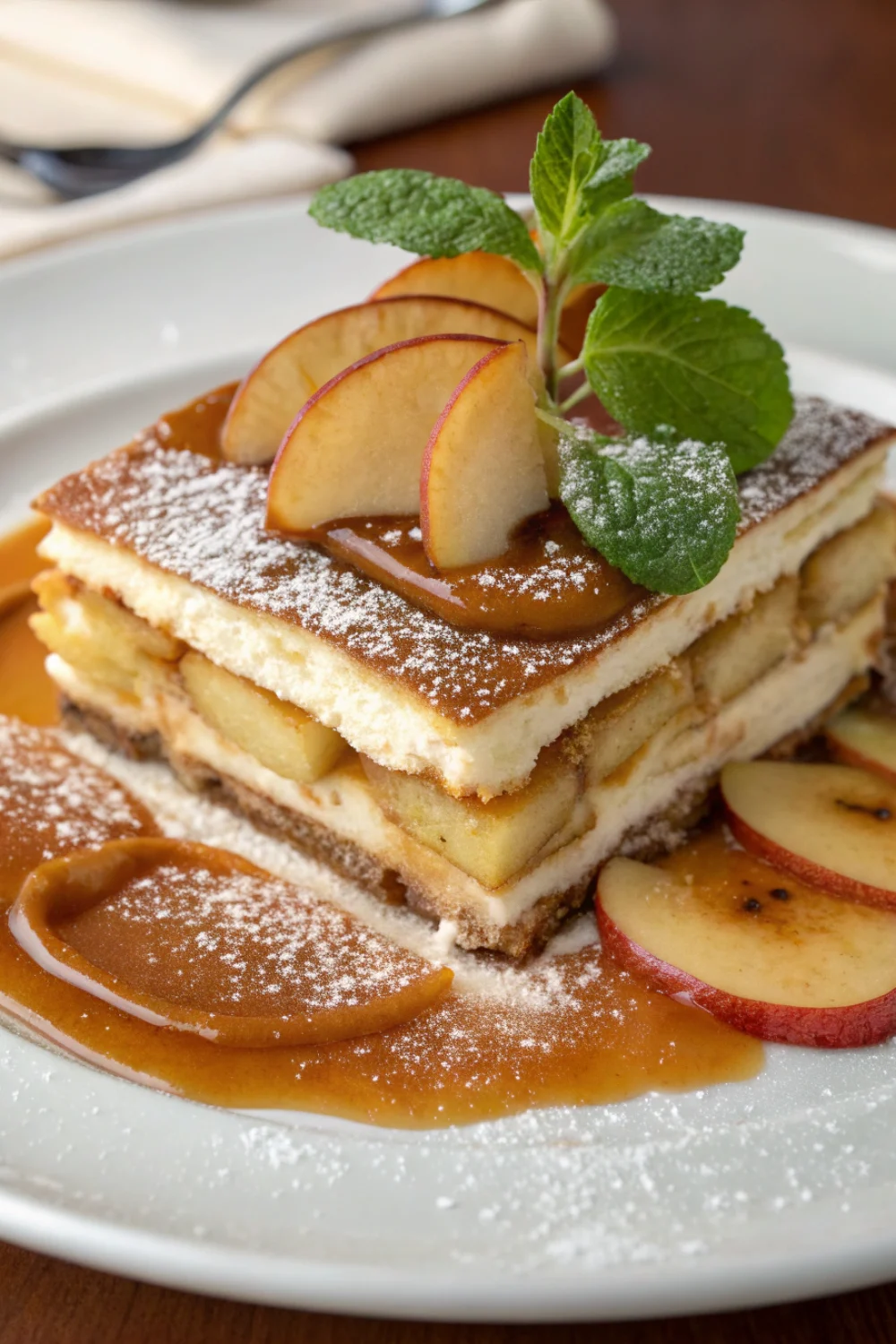 Tiramisu Caramel Beurre Salé et Pommes Poêlées