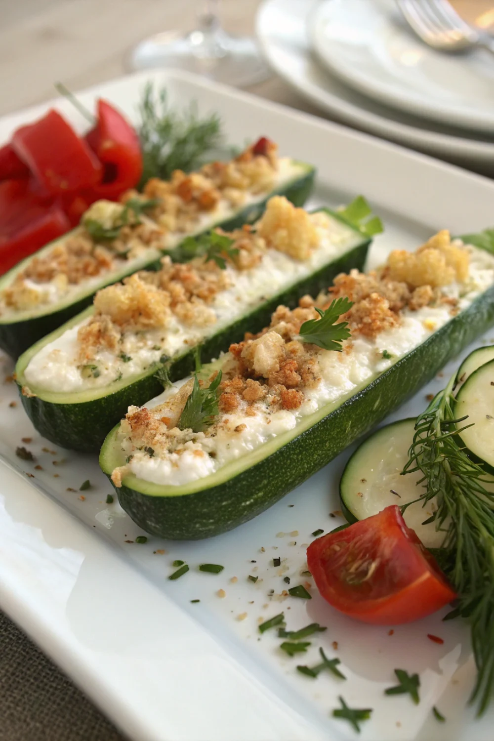 courgettes farcies au fromage de chèvre