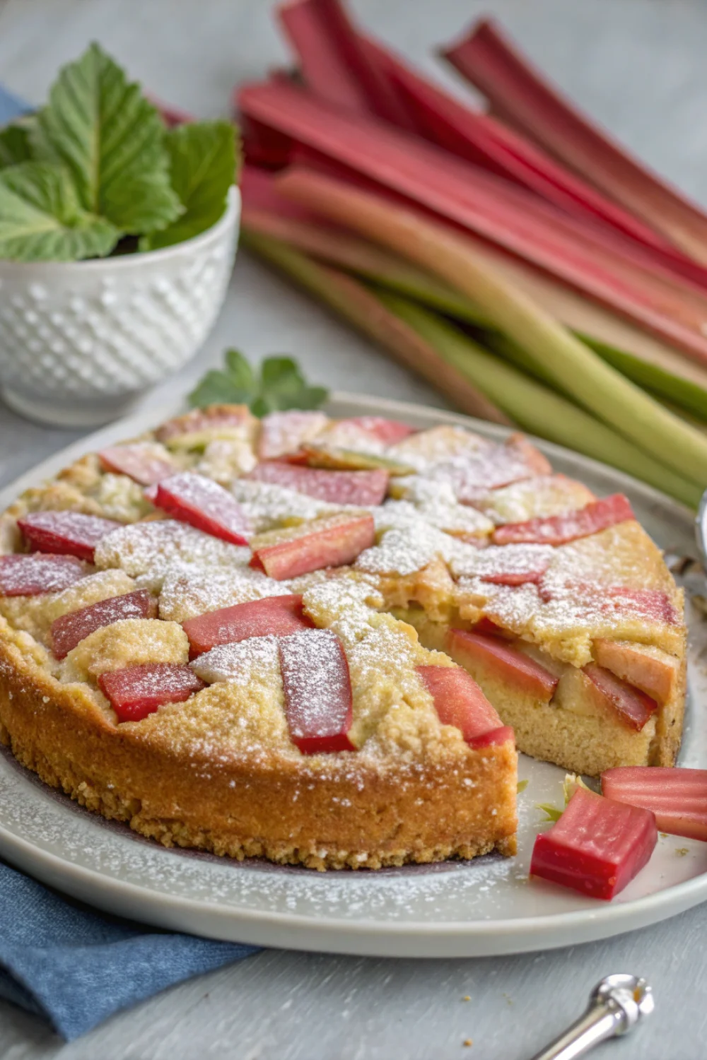 gâteau à la rhubarbe