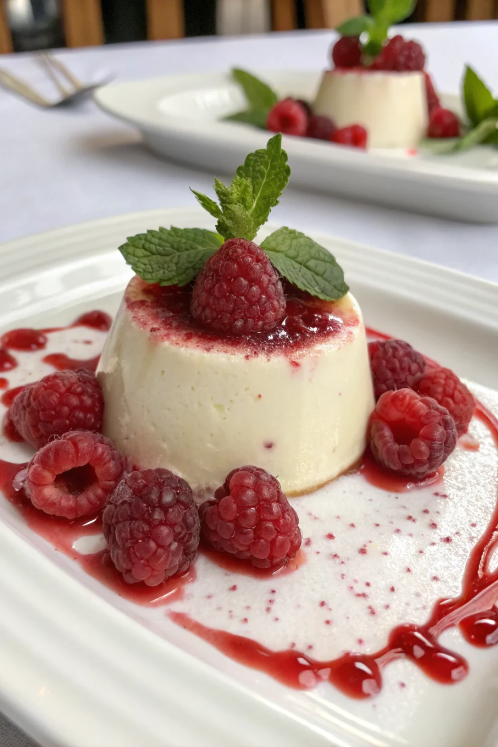 panna cotta framboise