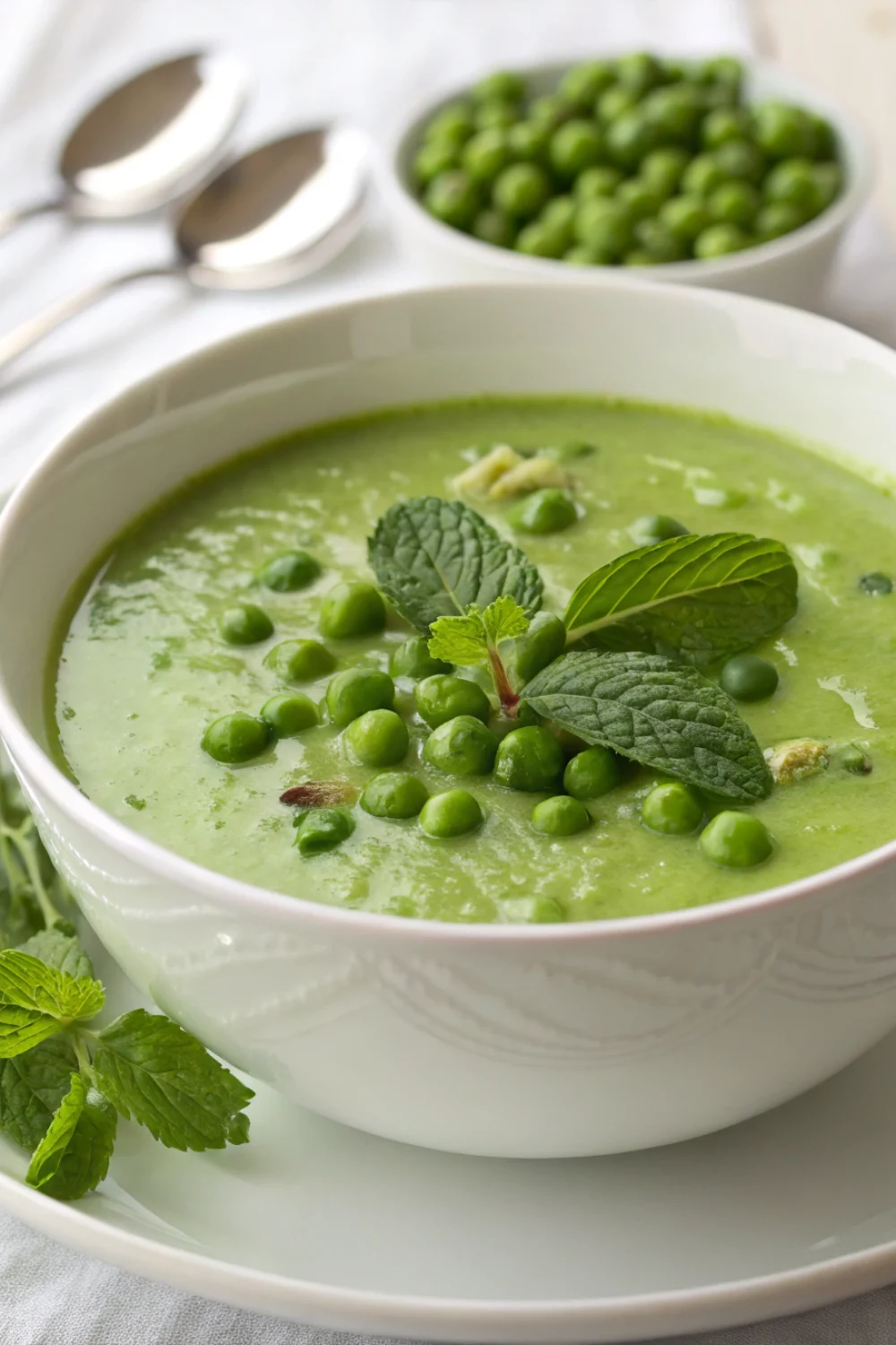 soupe froide petits pois menthe