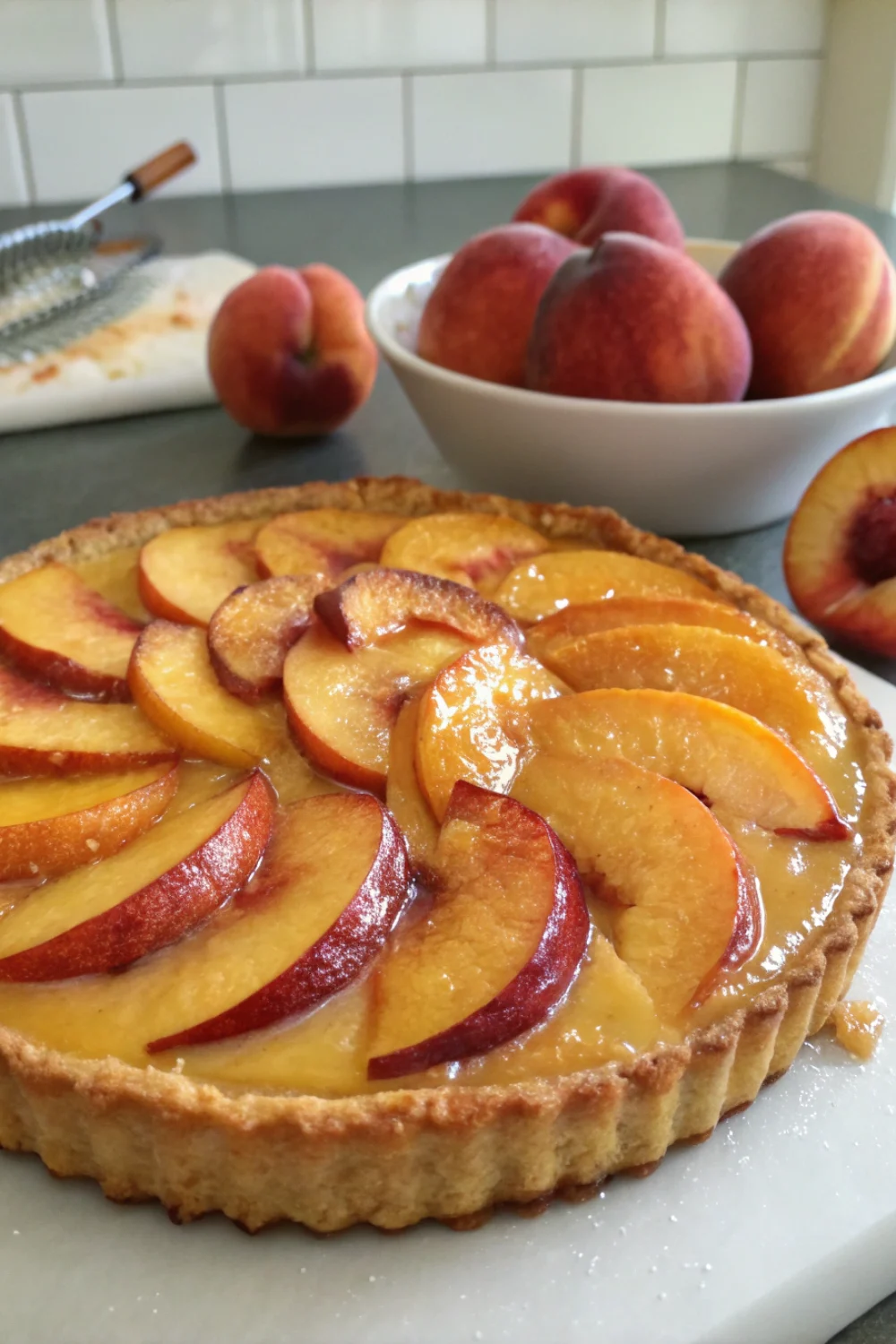 tarte aux pêches
