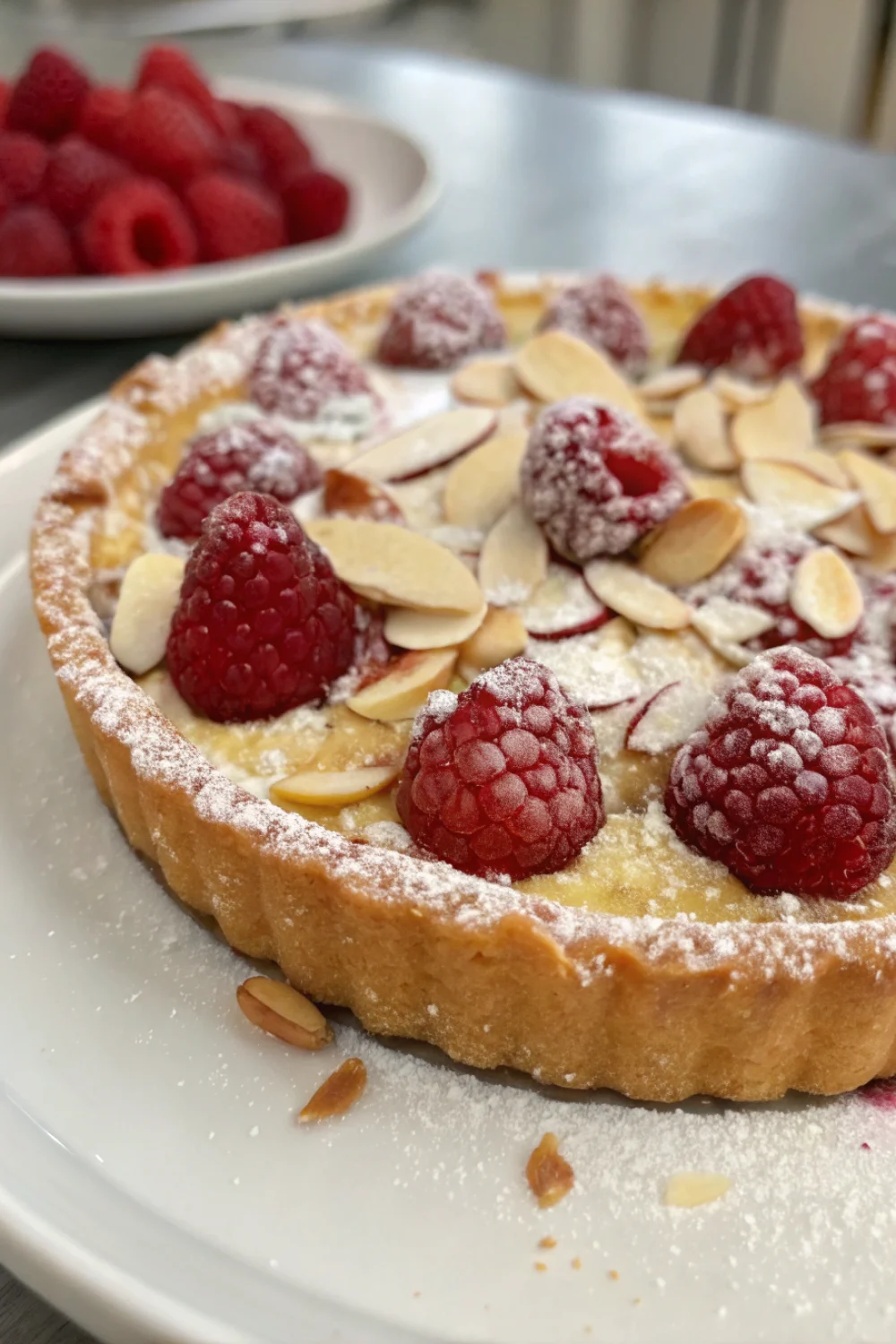 tarte framboises crème amandes
