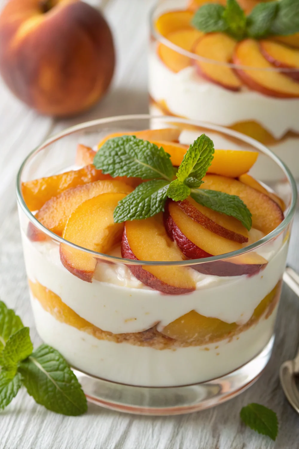 verrine fromage blanc pêche